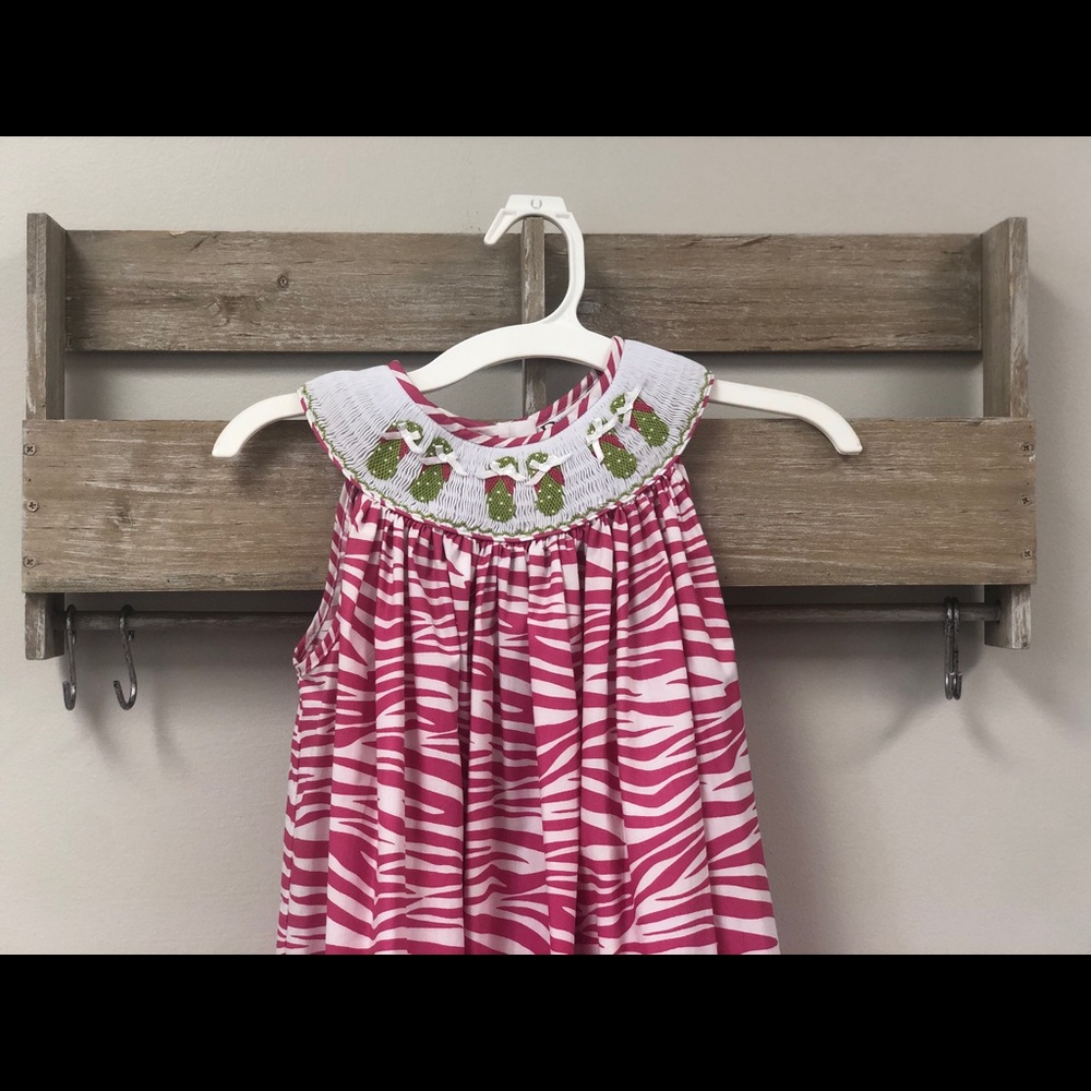 Lolly Wolly Doodle size 6 smocked flip flop dress